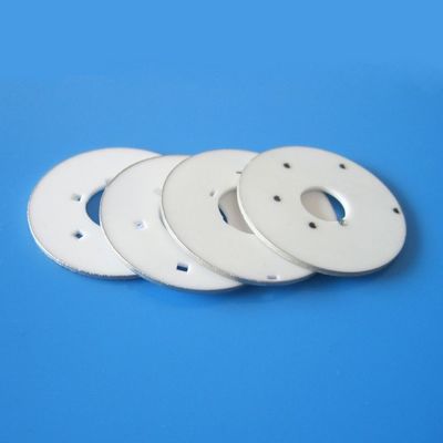 Thick Film Deposition Metallized Ceramic Insulator , Ceramic Washer 3.6-3.90g/Cm3